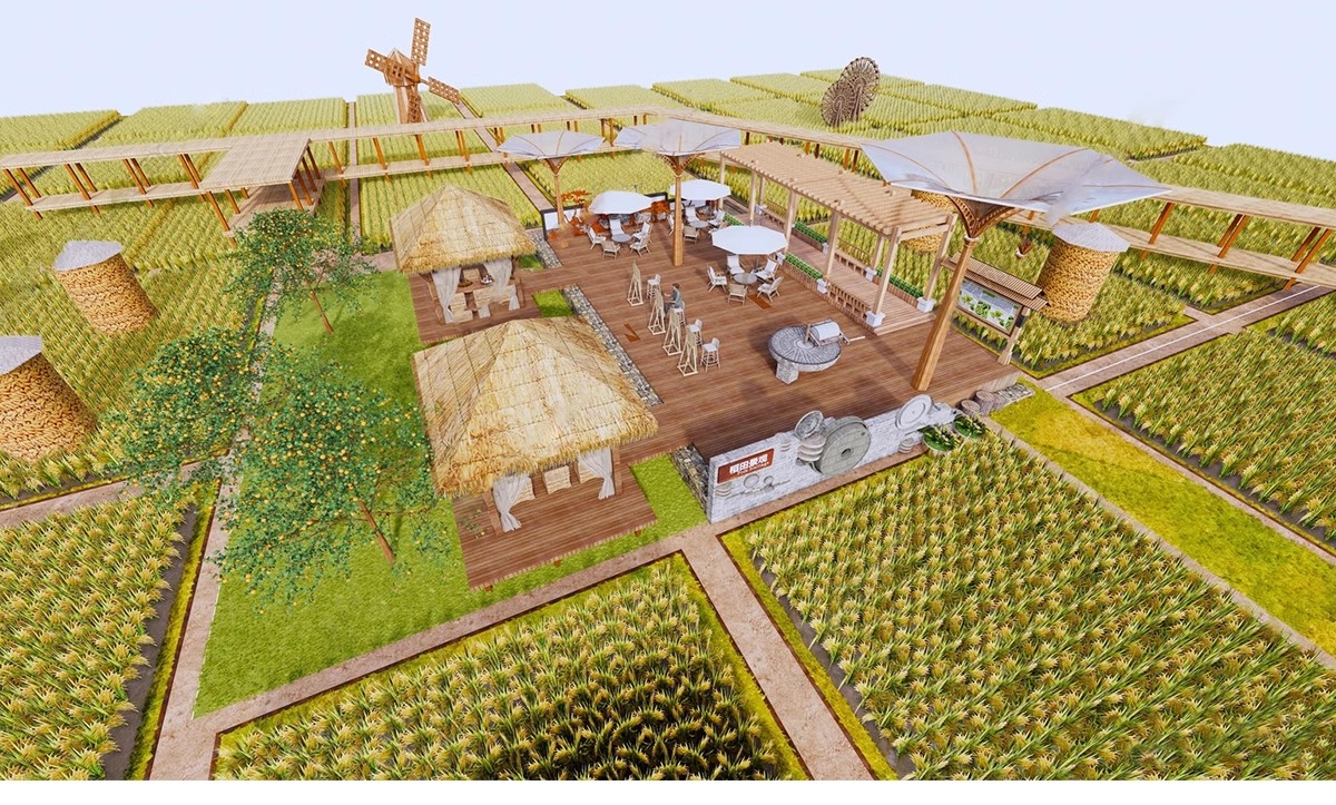 图片[24]-美丽乡村稻田农庄民宿餐厅咖啡厅景观田园公园野餐露营网红SU模型-大怪兽分享
