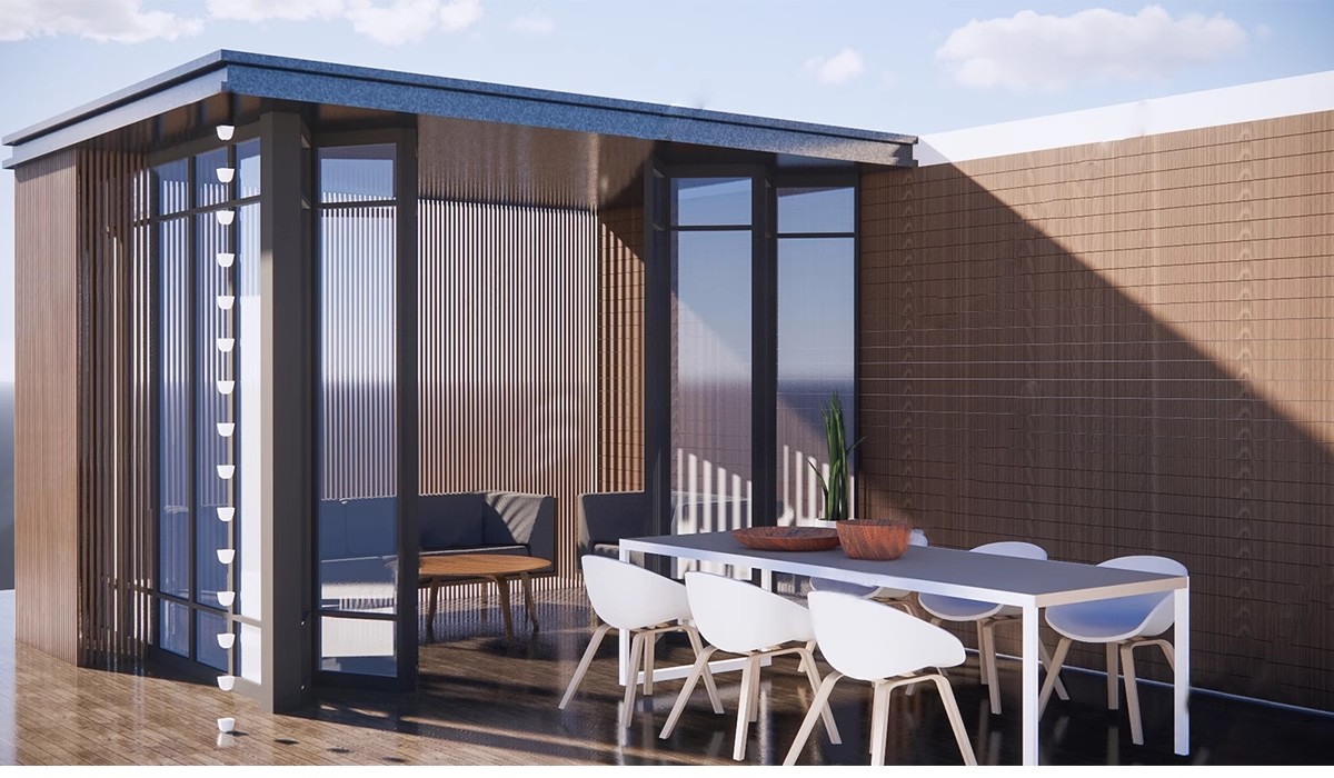 图片[23]-玻璃阳光房SU模型 现代家装别墅庭院封阳台露台屋顶设计草图大师-大怪兽分享