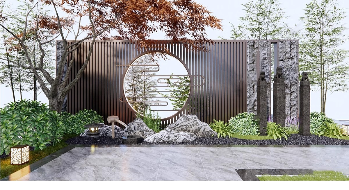 图片[24]-新中式徽派马头墙民俗建筑照壁景墙仿古建筑白山墙瓦片屋檐SU模型-大怪兽分享