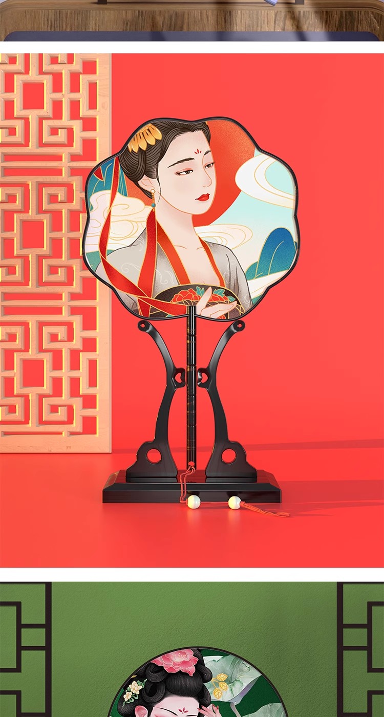 图片[13]-中式国潮传统风格扇子纸扇团扇文创vi智能贴图样机PS设计素材模板-大怪兽分享