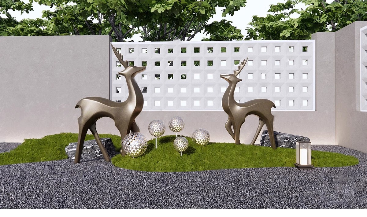 图片[25]-商业街卡通动物雕塑su模型商业广场公园景观小品熊猫麋鹿草图大师-大怪兽分享