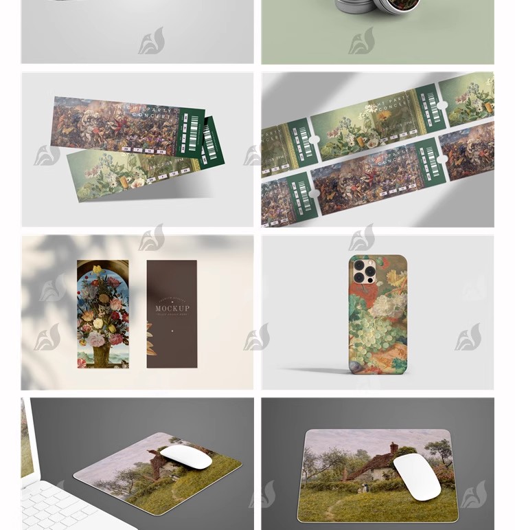 图片[11]-文创提案书包口罩艺术品牌VI应用周边设计作品展示样机PSD素材PS-大怪兽分享