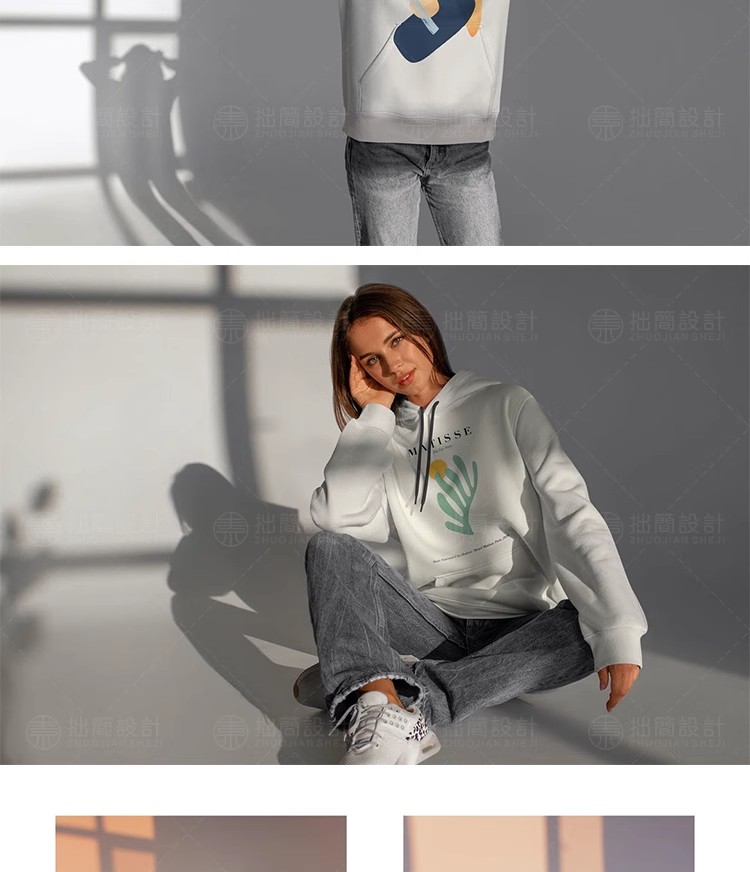 图片[7]-14款时尚服装品牌VI女性连帽衫卫衣印花图案展示样机PSD设计素材-大怪兽分享