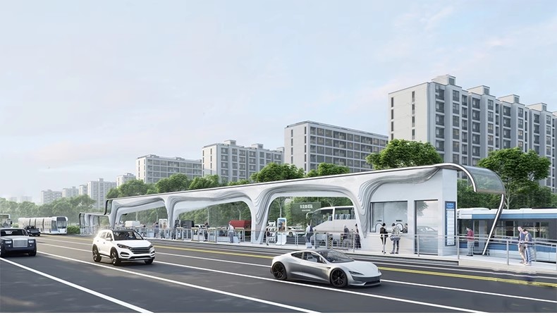 图片[25]-现代新中式风格乡村城市公交站汽车站牌设计站台SU模型库草图大师-大怪兽分享