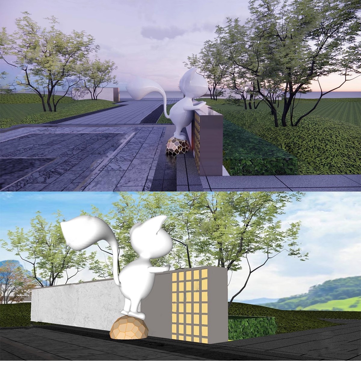 图片[26]-商业街卡通动物雕塑su模型商业广场公园景观小品熊猫麋鹿草图大师-大怪兽分享