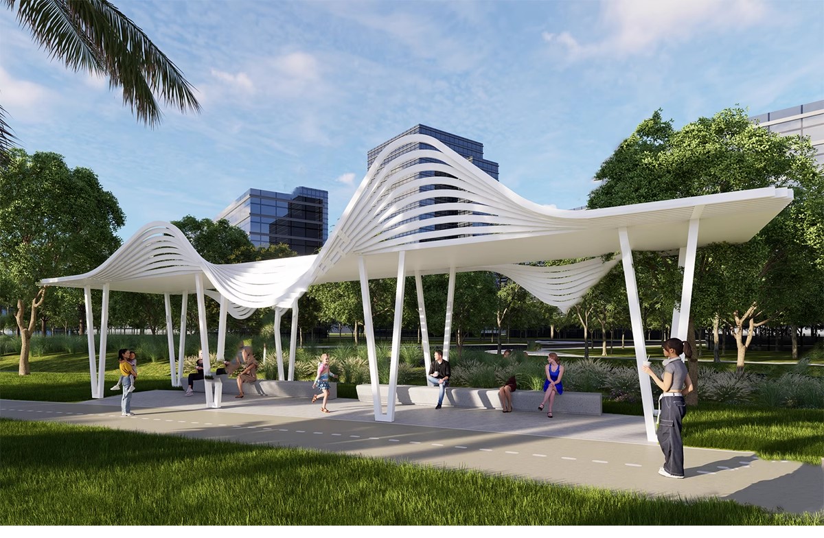 图片[24]-异形弧形廊架SU模型公园亭子广场休闲亭长廊景观构筑廊架SketchUp-大怪兽分享