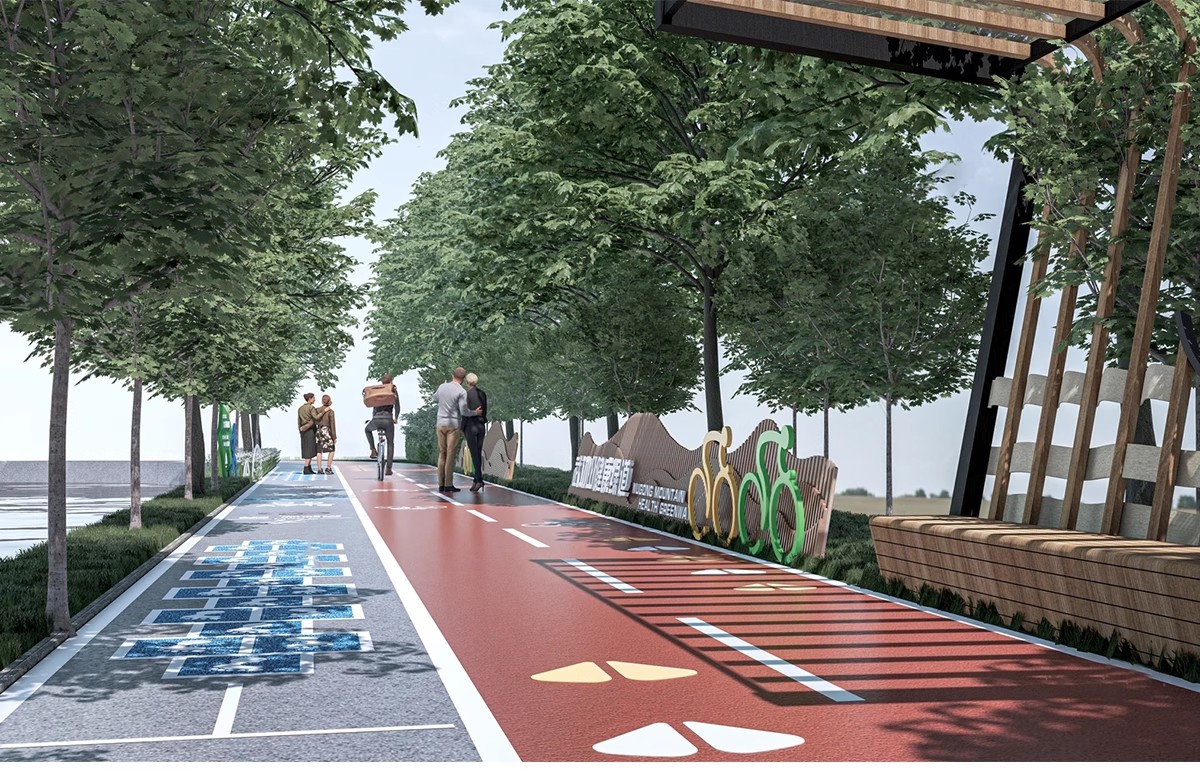 图片[26]-人行道步行道塑胶跑道su模型健身绿道骑行景观道路公园游草图大师-大怪兽分享