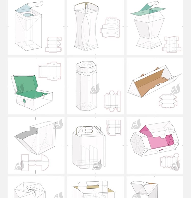 图片[17]-纸盒礼盒包装盒刀版展开图异形纸箱结构刀模效果图设计AI矢量素材-大怪兽分享