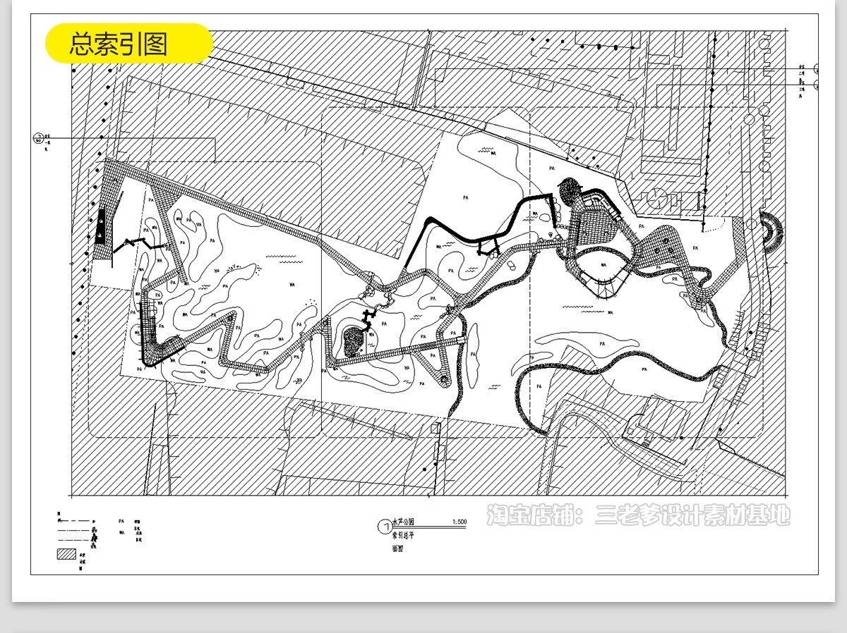 图片[26]-滨水公园湿地带状生态河道图纸景观平面方案设计平面图CAD施工图-大怪兽分享