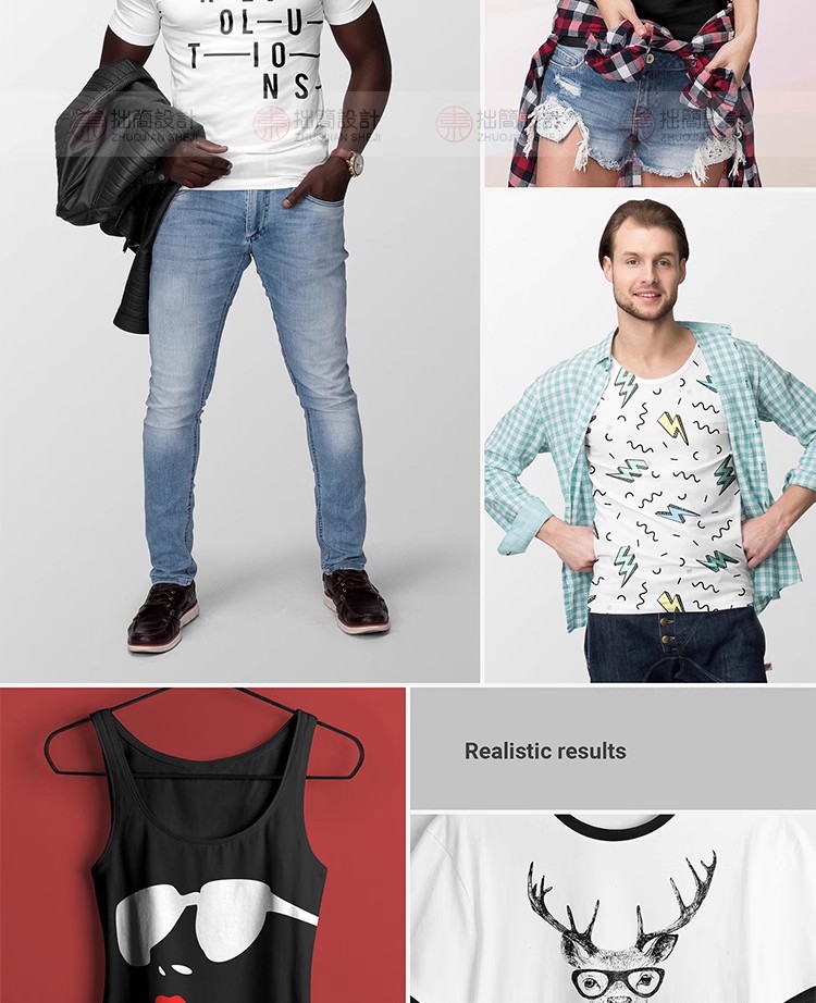 图片[10]-198款服装设计品牌VI短袖T恤效果图预览智能贴图样机PSD素材模板-大怪兽分享