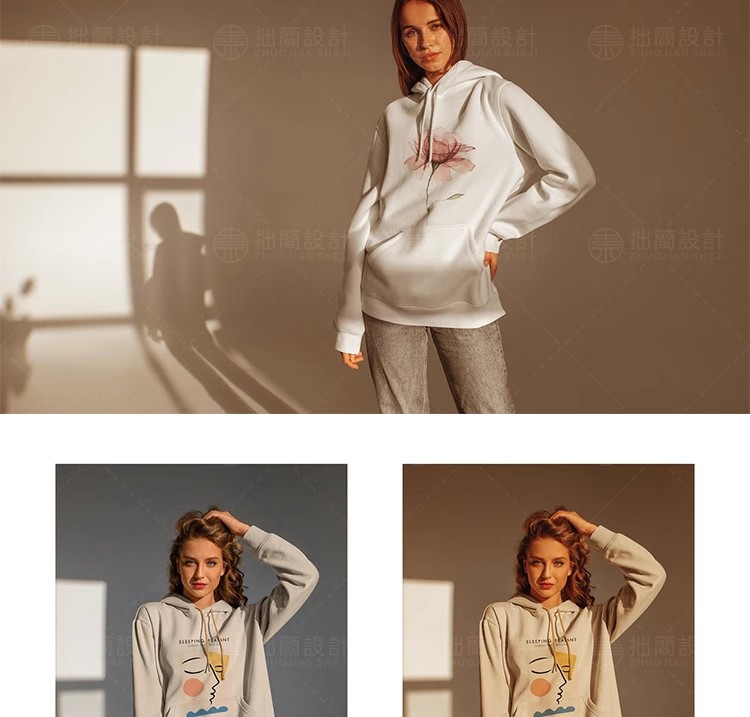 图片[9]-14款时尚服装品牌VI女性连帽衫卫衣印花图案展示样机PSD设计素材-大怪兽分享