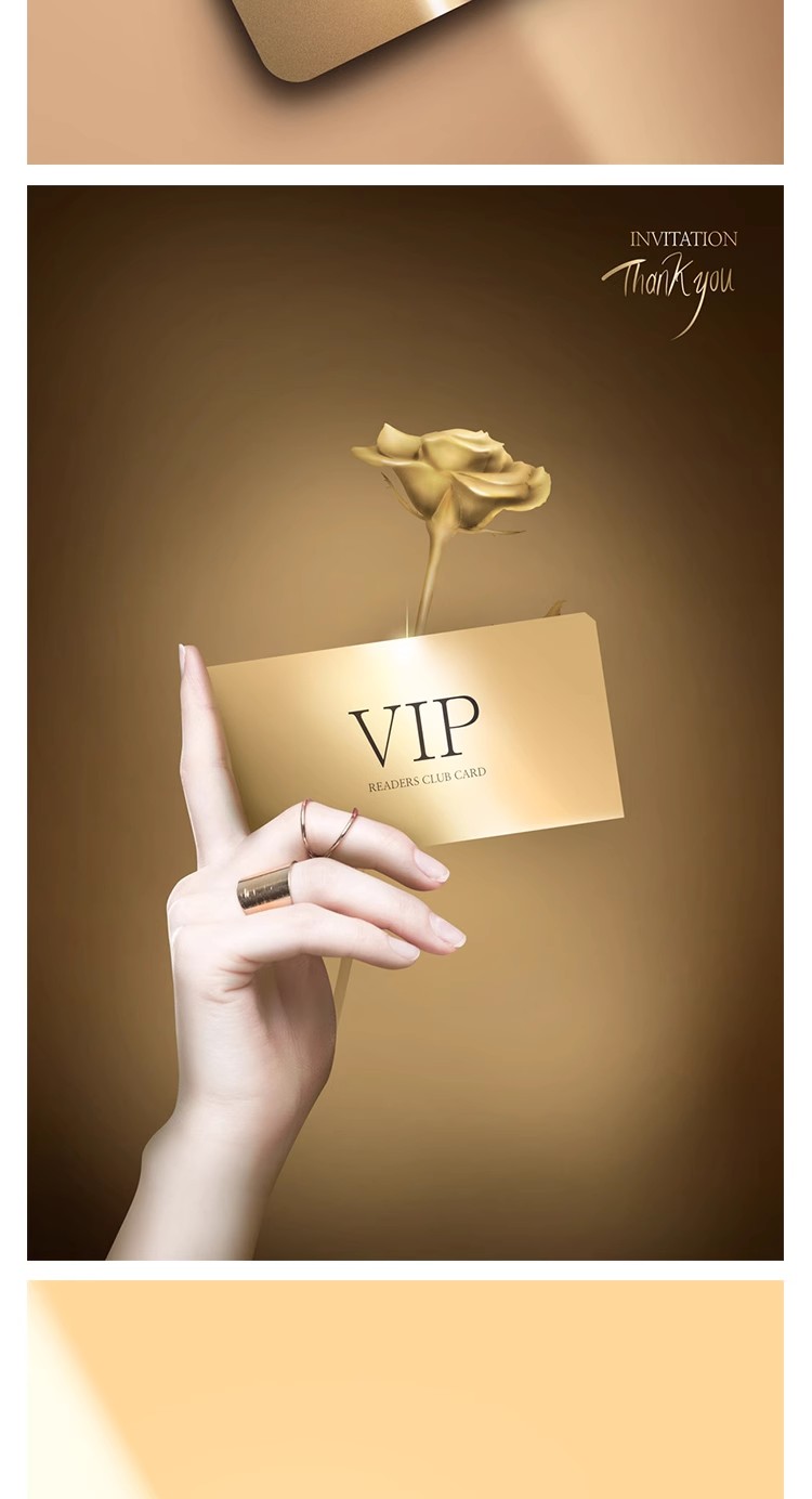 图片[9]-YQ-13高端黑金色VIP会员日卡片金融金砖房地产PSD海报设计素材图-大怪兽分享