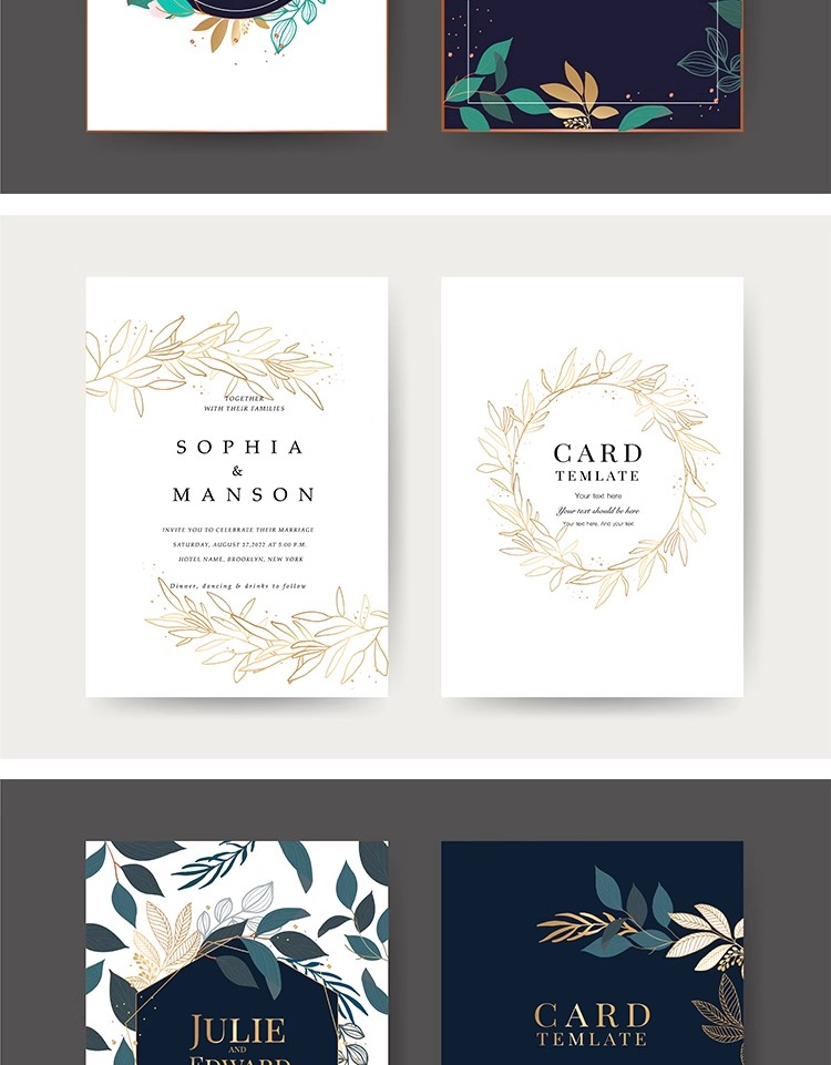 图片[9]-YQ-18生日贺卡邀请函卡片植物叶子框架花纹底纹ai矢量设计素材图-大怪兽分享