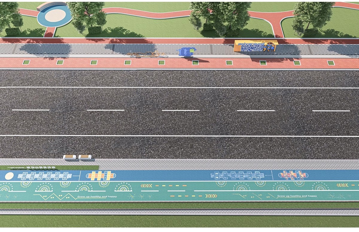 图片[27]-人行道步行道塑胶跑道su模型健身绿道骑行景观道路公园游草图大师-大怪兽分享