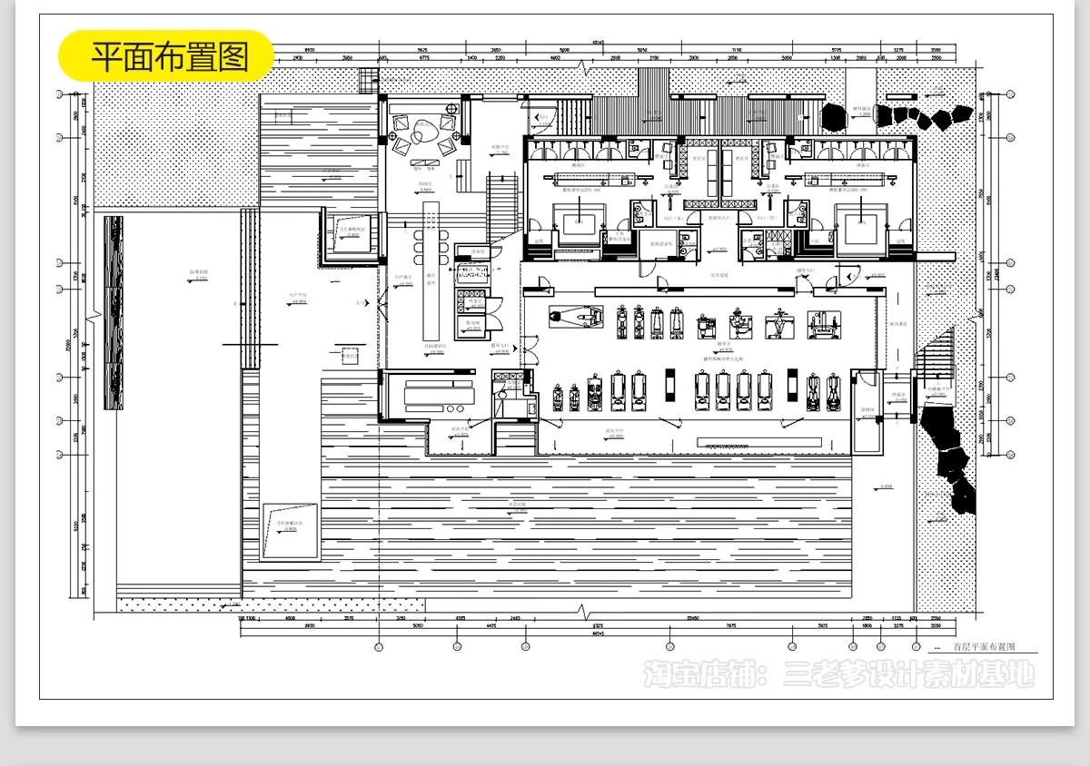 图片[25]-健身房CAD施工图纸工作室装修设计效果图室内平面布置布局方案-大怪兽分享