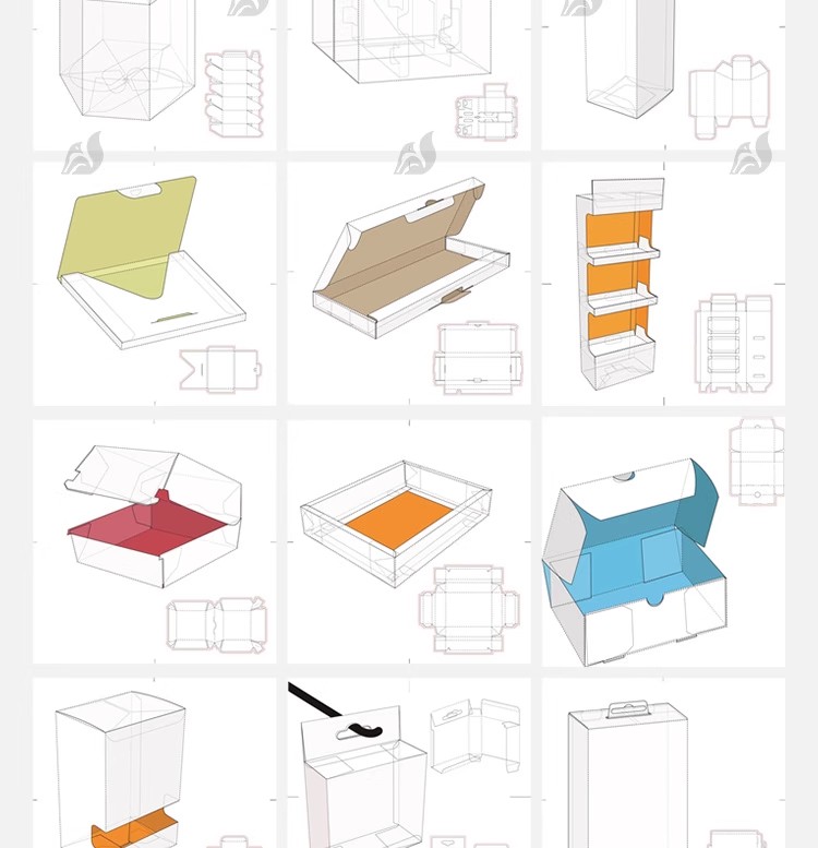 图片[18]-纸盒礼盒包装盒刀版展开图异形纸箱结构刀模效果图设计AI矢量素材-大怪兽分享