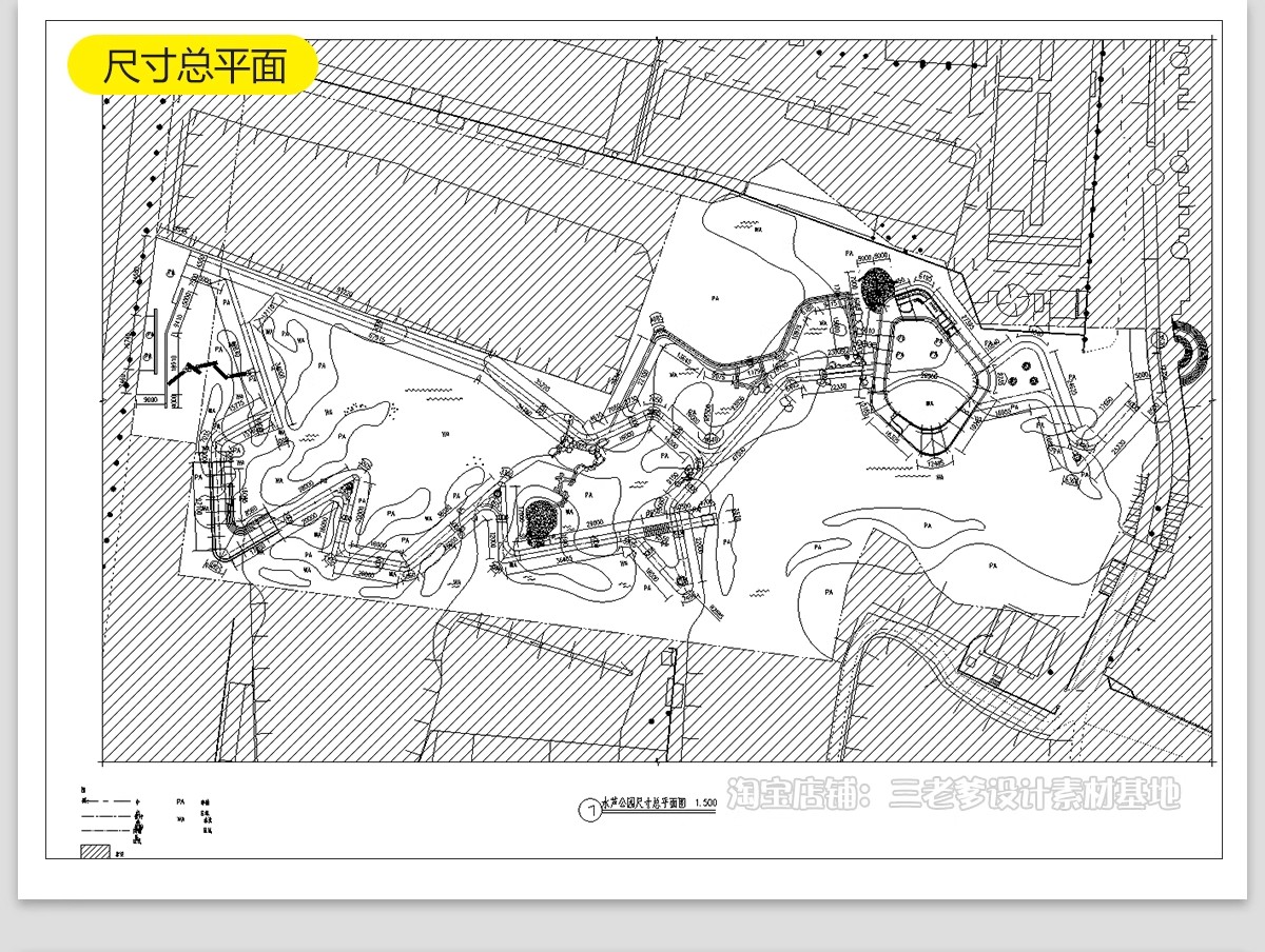 图片[27]-滨水公园湿地带状生态河道图纸景观平面方案设计平面图CAD施工图-大怪兽分享