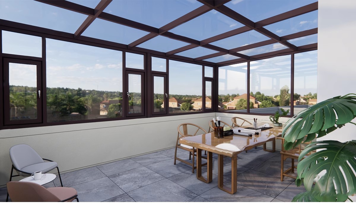 图片[27]-玻璃阳光房SU模型 现代家装别墅庭院封阳台露台屋顶设计草图大师-大怪兽分享