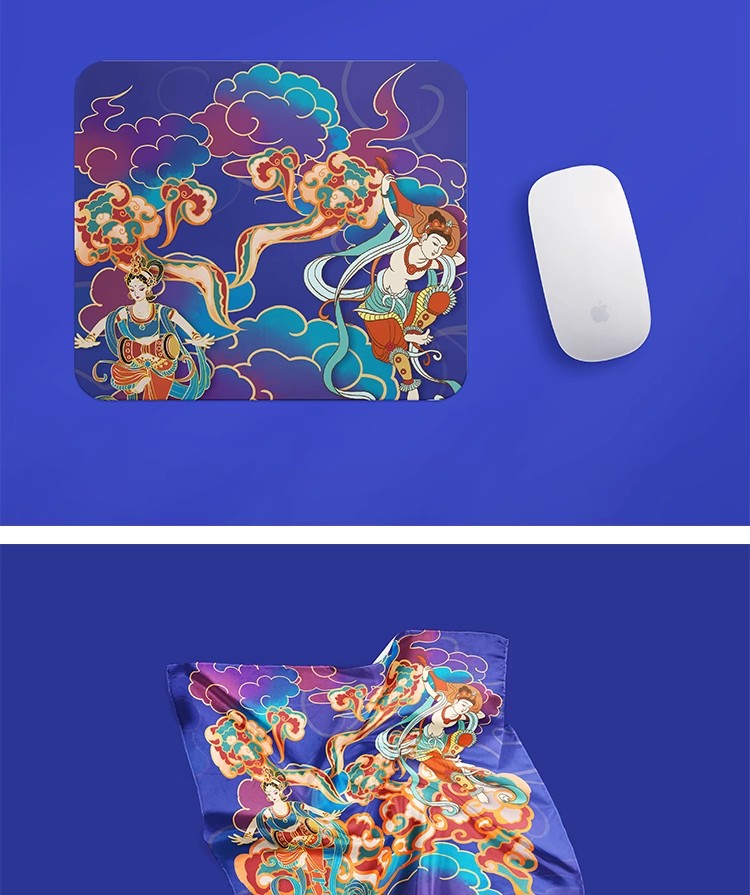 图片[5]-国潮风毕设敦煌飞天插画文创品牌VI提案LOGO展示样机PSD设计素材-大怪兽分享