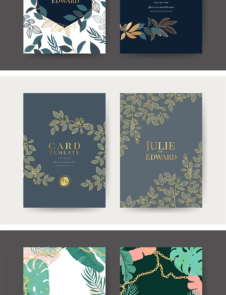 图片[10]-YQ-18生日贺卡邀请函卡片植物叶子框架花纹底纹ai矢量设计素材图-大怪兽分享