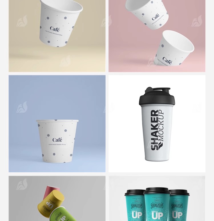 图片[15]-奶茶咖啡杯子文创环保纸杯场景样机VI展示图效果psd设计素材模板-大怪兽分享