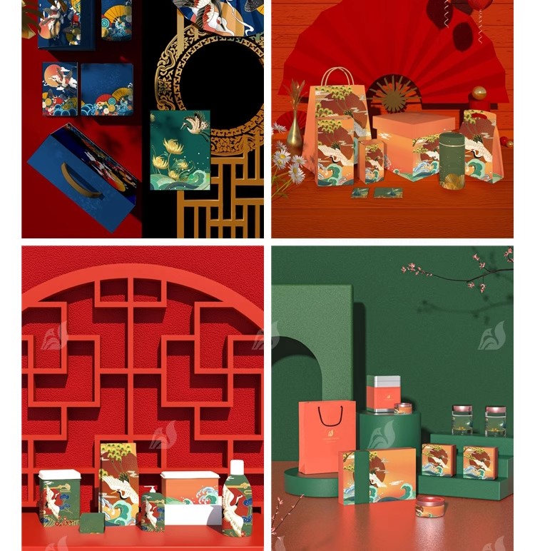 图片[18]-中式文创样机国风国风礼盒包装效果展示智能PSD贴图设计模板素材-大怪兽分享