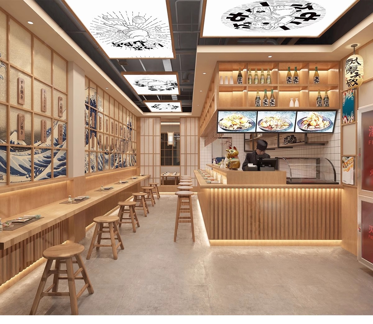 图片[28]-草图大师日式餐厅日韩料理店居酒屋餐饮店铺门头室内设计SU模型库-大怪兽分享