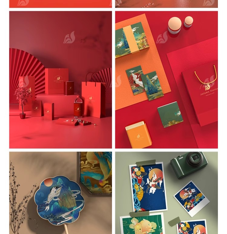图片[19]-中式文创样机国风国风礼盒包装效果展示智能PSD贴图设计模板素材-大怪兽分享