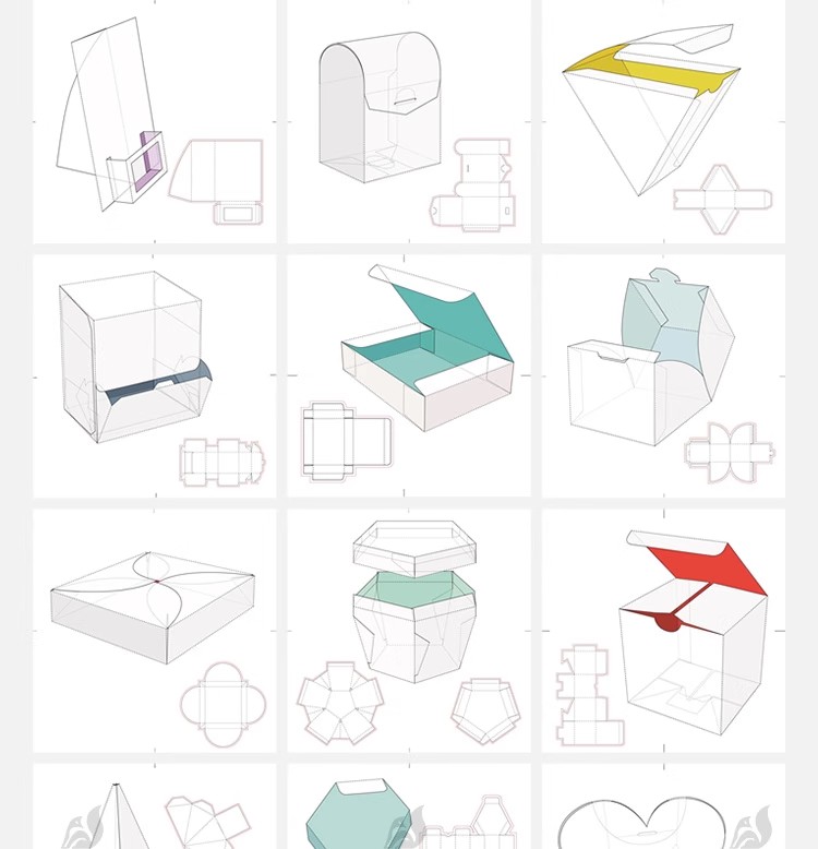 图片[20]-纸盒礼盒包装盒刀版展开图异形纸箱结构刀模效果图设计AI矢量素材-大怪兽分享