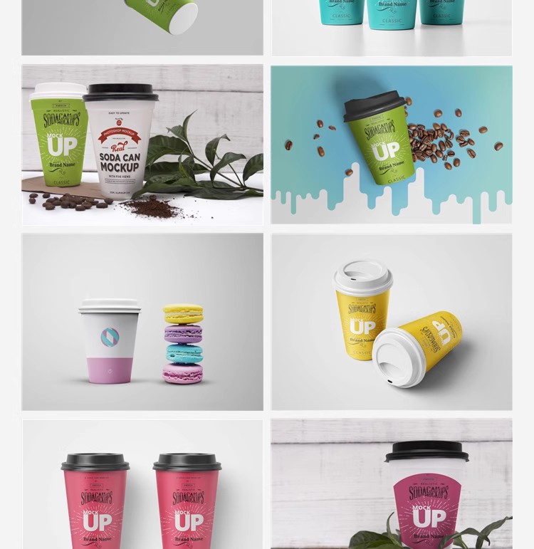 图片[16]-奶茶咖啡杯子文创环保纸杯场景样机VI展示图效果psd设计素材模板-大怪兽分享