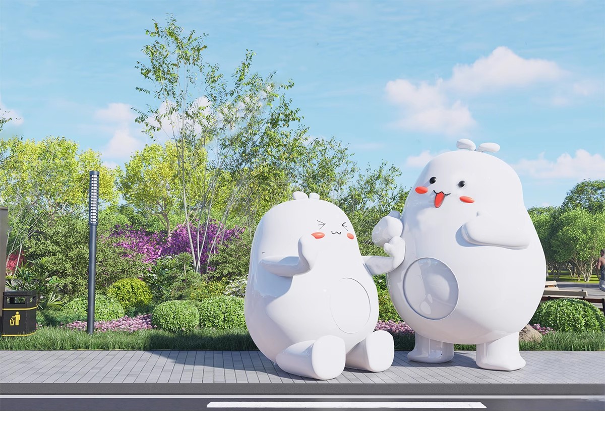 图片[31]-商业街卡通动物雕塑su模型商业广场公园景观小品熊猫麋鹿草图大师-大怪兽分享