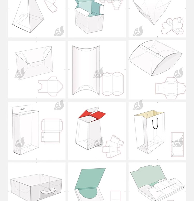 图片[21]-纸盒礼盒包装盒刀版展开图异形纸箱结构刀模效果图设计AI矢量素材-大怪兽分享