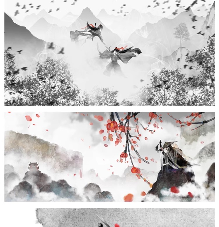 图片[19]-浪人侠客武侠水墨人物中国风手绘插画海报psd设计素材源文件模板-大怪兽分享