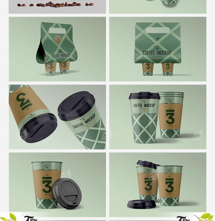 图片[18]-奶茶咖啡杯子文创环保纸杯场景样机VI展示图效果psd设计素材模板-大怪兽分享