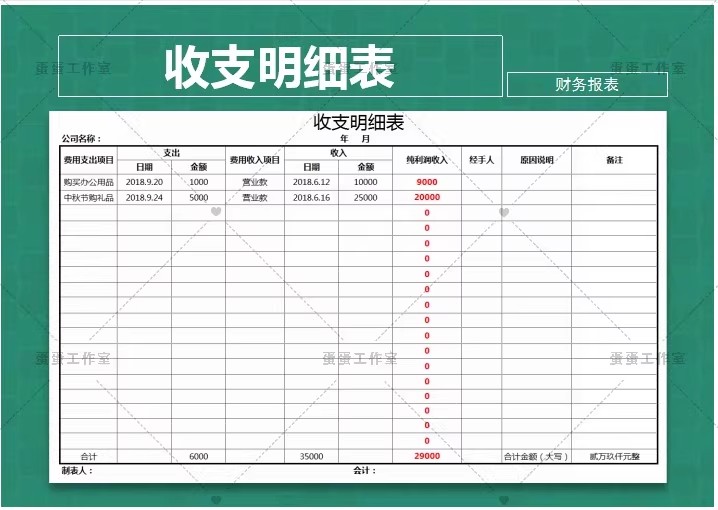 图片[30]-财务报表收入支出明细统计管理查询餐厅酒店个人企业店铺家庭饭店-大怪兽分享