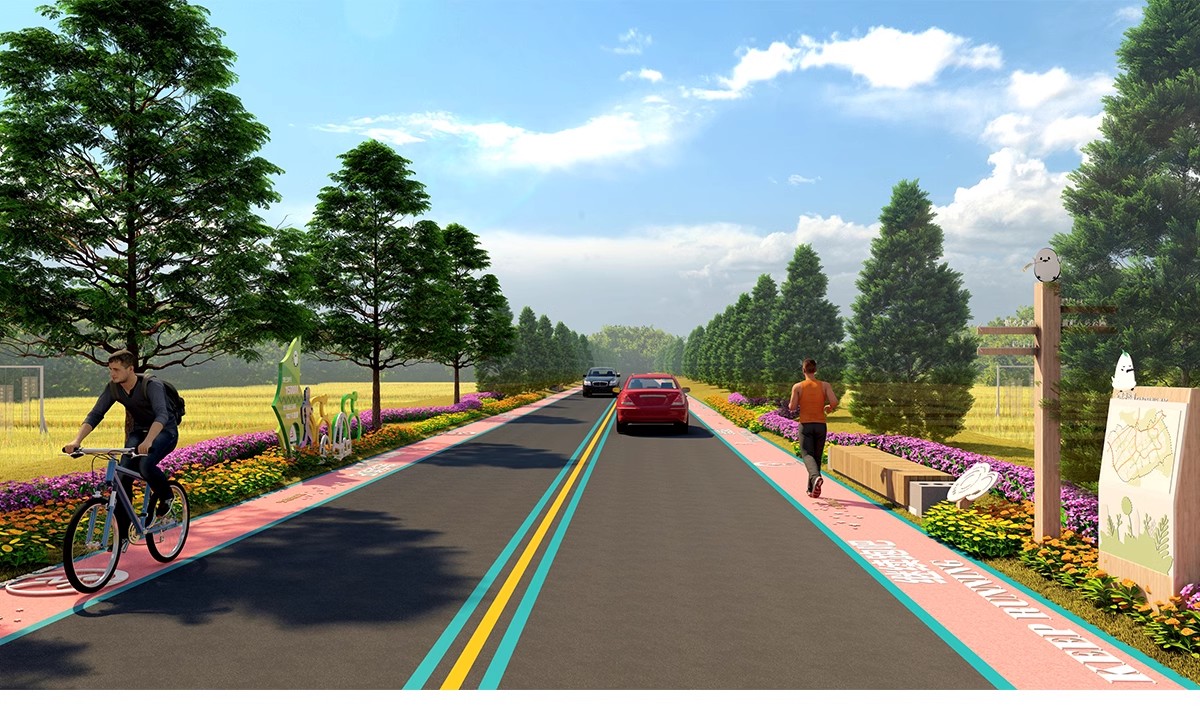 图片[33]-人行道步行道塑胶跑道su模型健身绿道骑行景观道路公园游草图大师-大怪兽分享