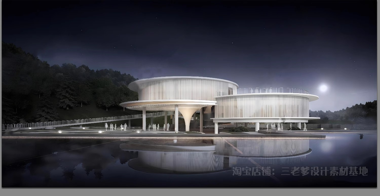 图片[33]-异形圆形建筑SU模型曲线展览馆美术馆艺术文化场馆科技馆草图大师-大怪兽分享
