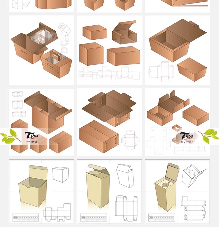 图片[23]-纸盒礼盒包装盒刀版展开图异形纸箱结构刀模效果图设计AI矢量素材-大怪兽分享