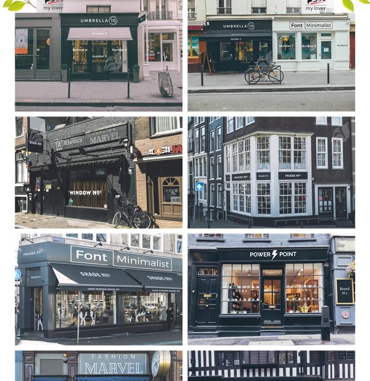 图片[18]-店面门店奶茶门头样机商铺主视觉店招VI贴图logo展示PSD设计素材-大怪兽分享