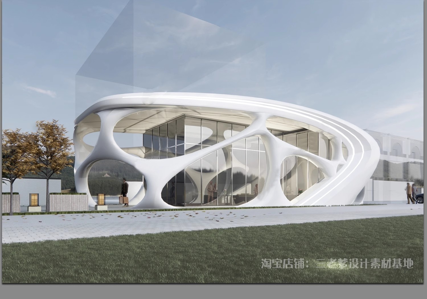 图片[34]-异形圆形建筑SU模型曲线展览馆美术馆艺术文化场馆科技馆草图大师-大怪兽分享