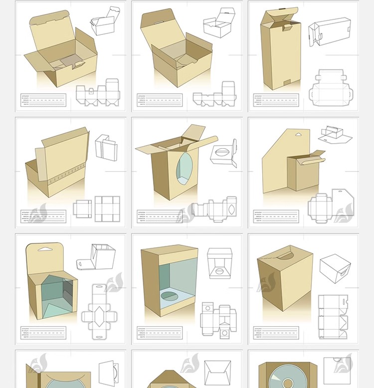 图片[24]-纸盒礼盒包装盒刀版展开图异形纸箱结构刀模效果图设计AI矢量素材-大怪兽分享