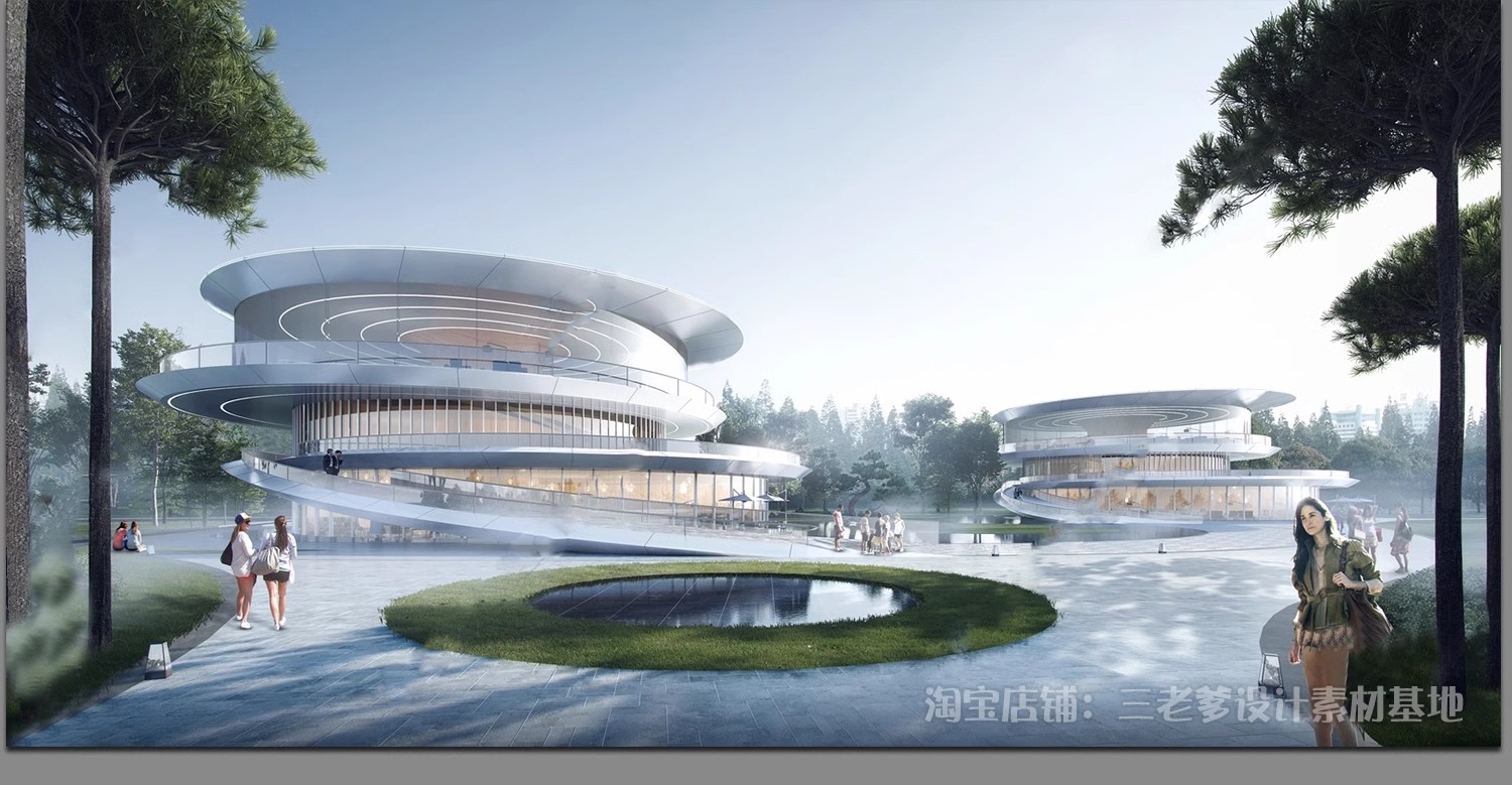 图片[35]-异形圆形建筑SU模型曲线展览馆美术馆艺术文化场馆科技馆草图大师-大怪兽分享