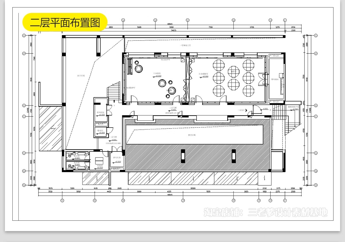 图片[33]-健身房CAD施工图纸工作室装修设计效果图室内平面布置布局方案-大怪兽分享