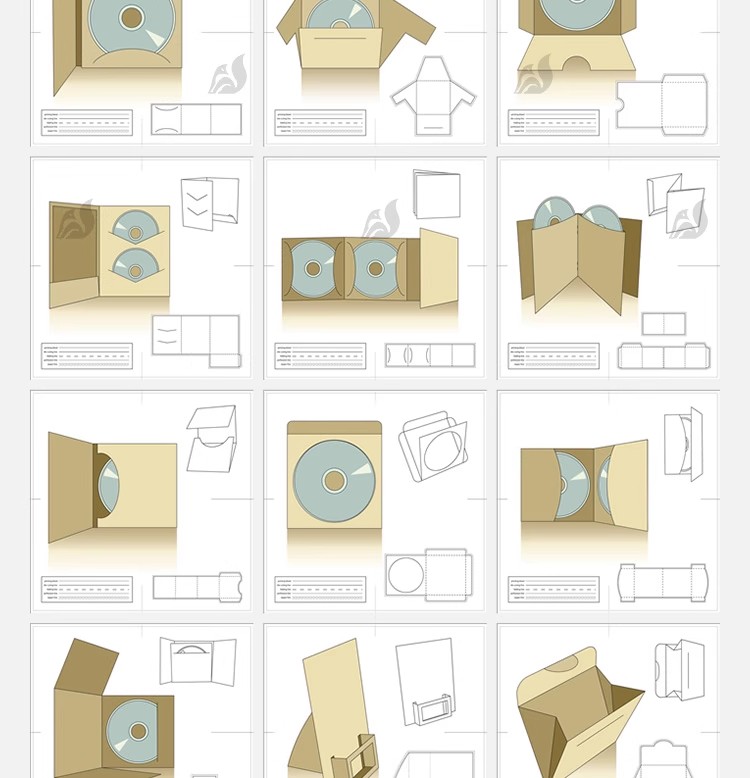 图片[25]-纸盒礼盒包装盒刀版展开图异形纸箱结构刀模效果图设计AI矢量素材-大怪兽分享