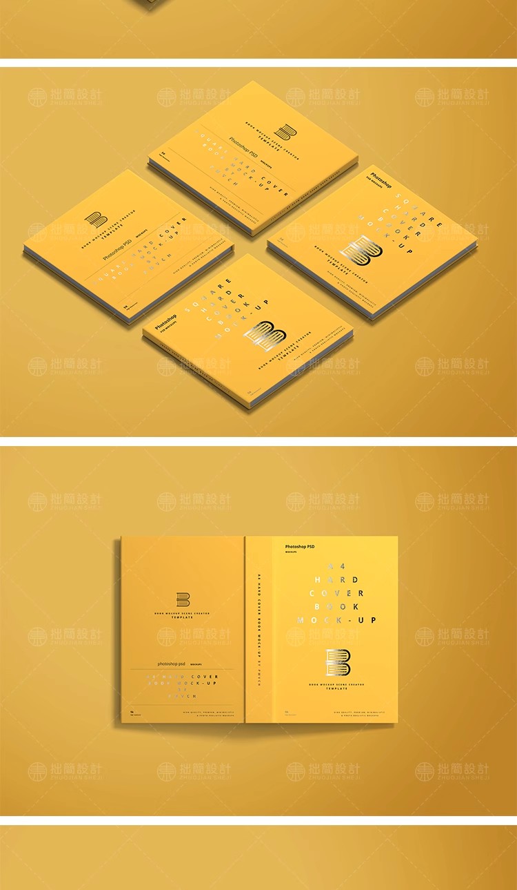 图片[17]-55款精装书籍杂志画册封面效果展示智能贴图样机PSD设计素材模板-大怪兽分享