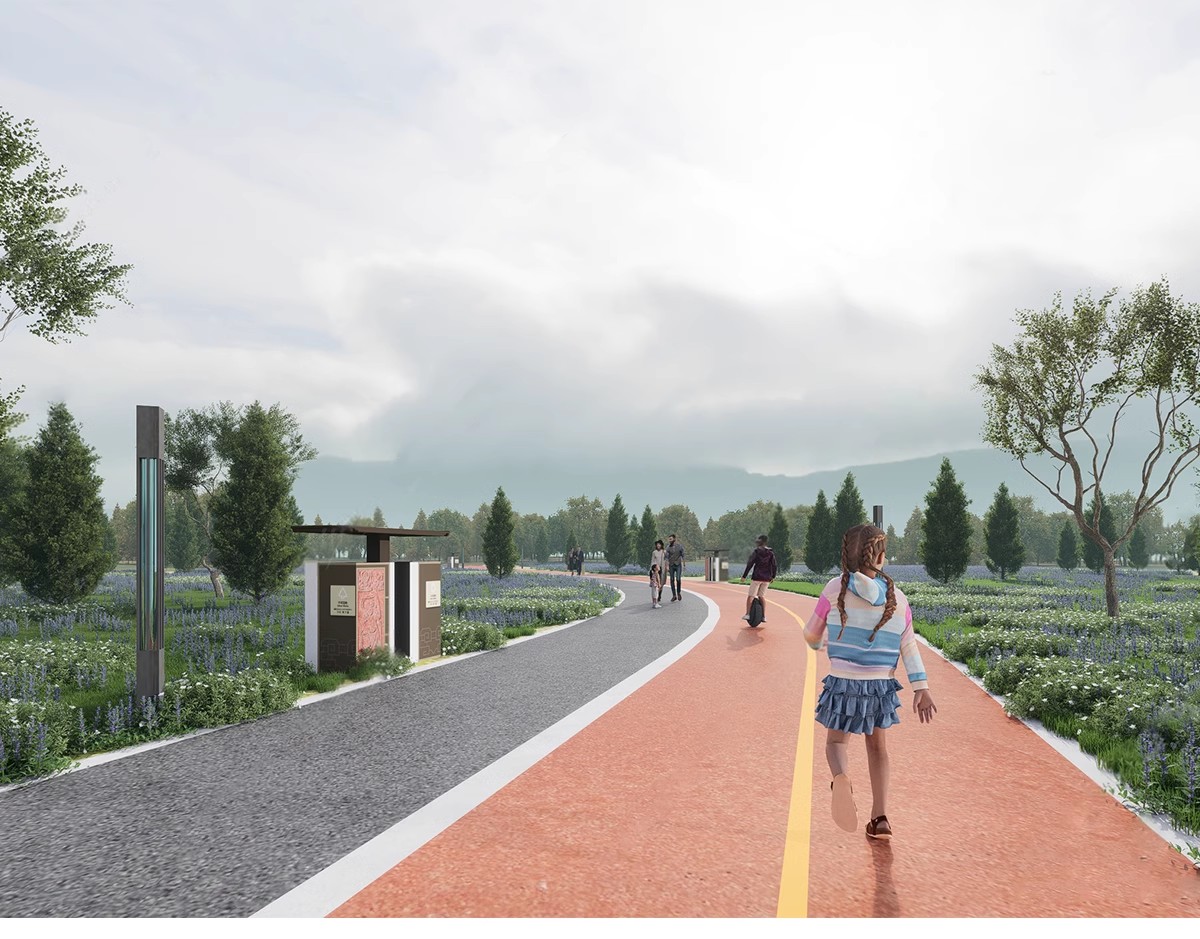 图片[36]-人行道步行道塑胶跑道su模型健身绿道骑行景观道路公园游草图大师-大怪兽分享