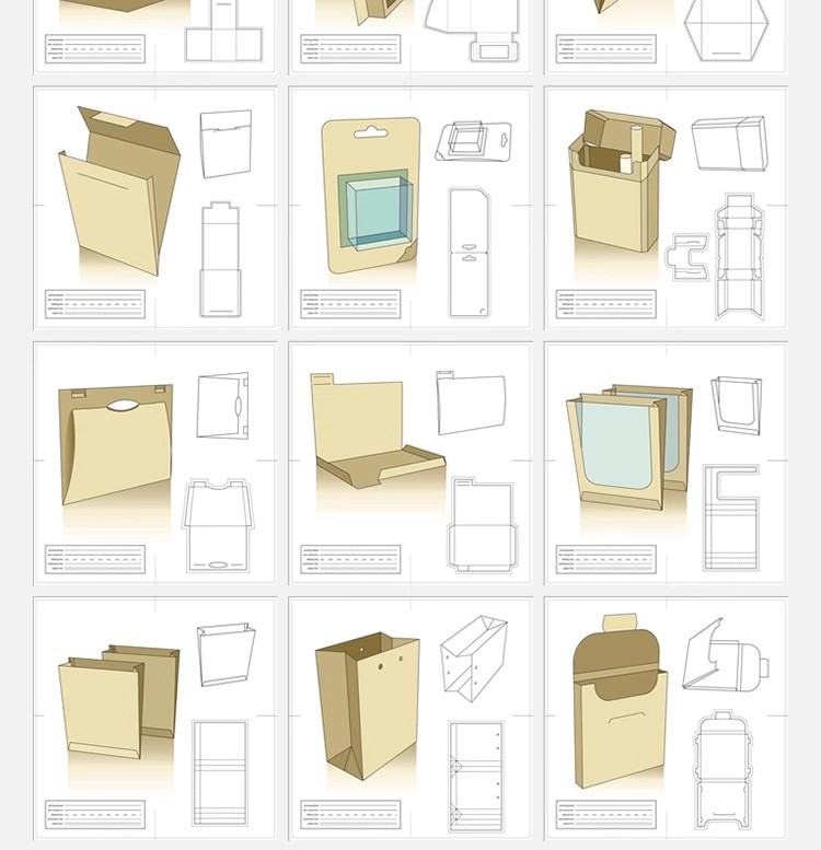 图片[26]-纸盒礼盒包装盒刀版展开图异形纸箱结构刀模效果图设计AI矢量素材-大怪兽分享
