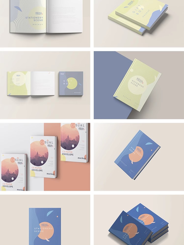 图片[19]-142款书本书籍笔记本画册杂志封面VI展示智能贴图样机PSD设计素材-大怪兽分享
