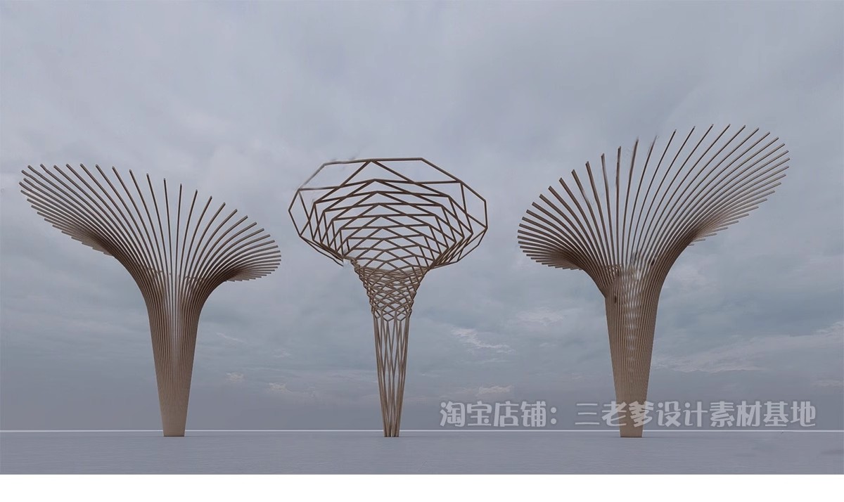 图片[37]-异形柱子装饰柱包柱造型柱现代工业风景观构架柱SU模型库草图大师-大怪兽分享
