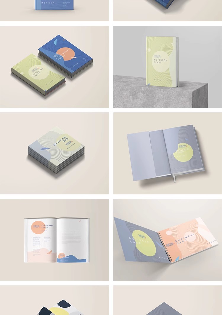 图片[20]-142款书本书籍笔记本画册杂志封面VI展示智能贴图样机PSD设计素材-大怪兽分享